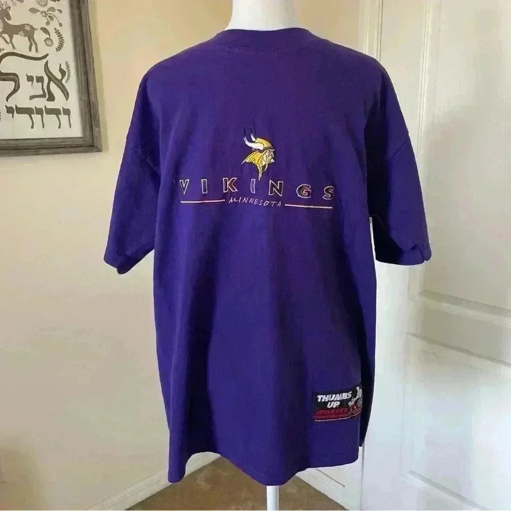 Vintage 90s Minnesota Vikings Thumbs Up Athletics Shirt Men’s Large NFL